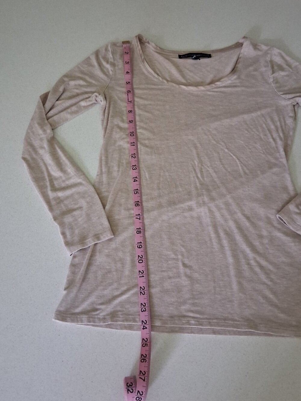 White House Black Market Beige Long Sleeve Top Women's Size XS - Picture 10 of 11